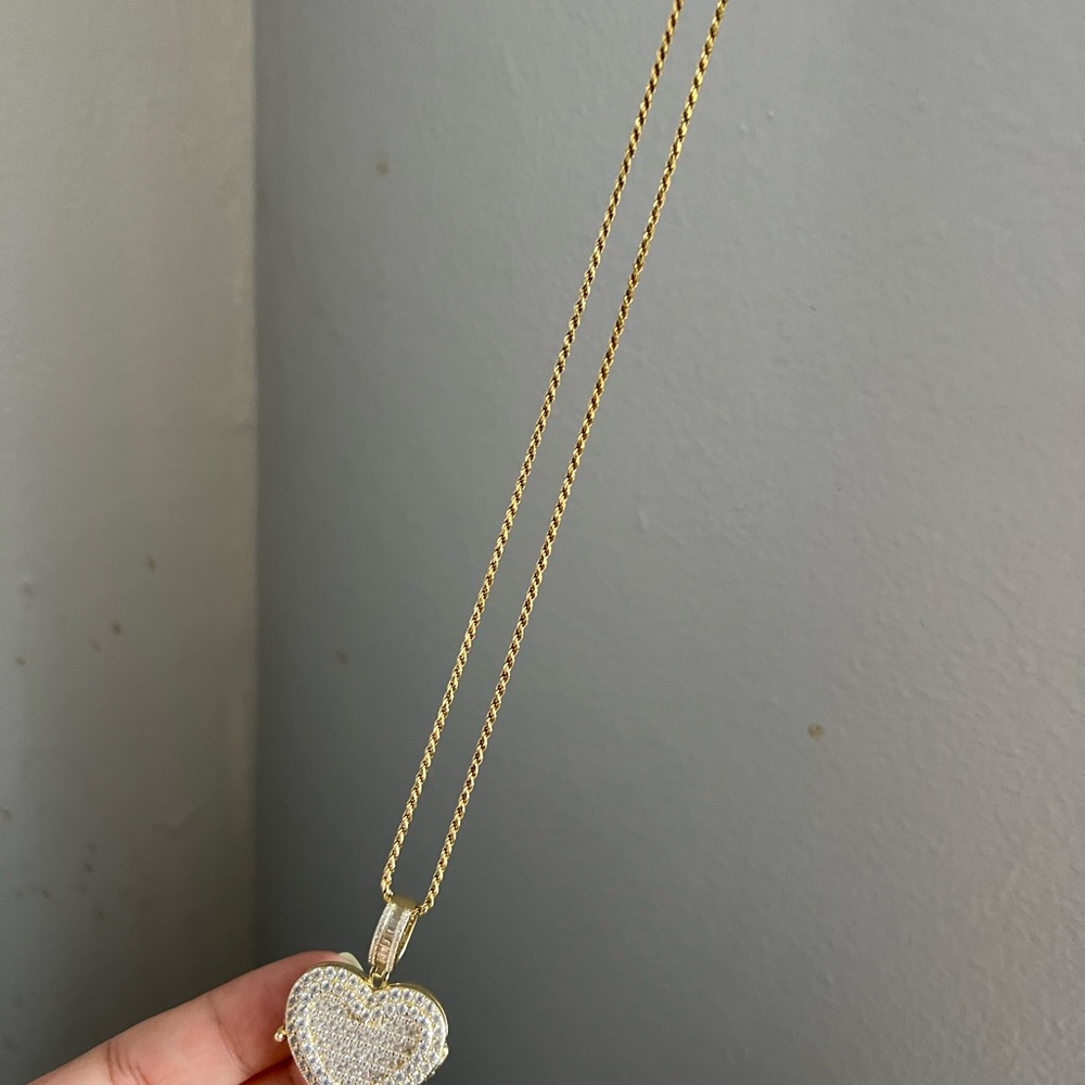 Gold heart lock sliver 925